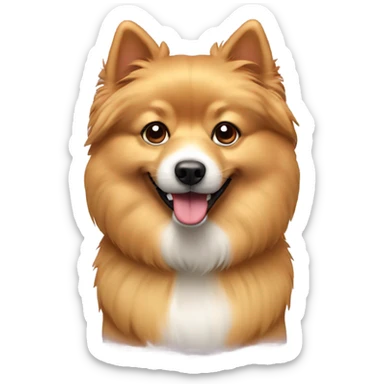 spitz dog golden sticker