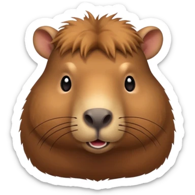 Capibara con cachos sticker