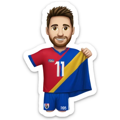 MESSI drapeau Haiti  sticker