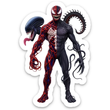 Venom-Xenomorph-Darkrai-Scyther-fusion  sticker