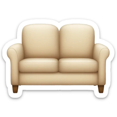 beige sherpa couch sticker