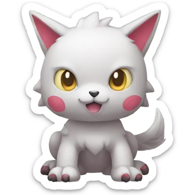cute kawaii cool edgy Digimon-Fakemon-animal full body sticker