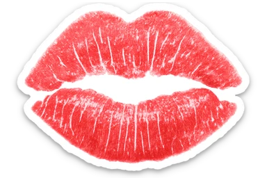 lipstick mark, remove background sticker