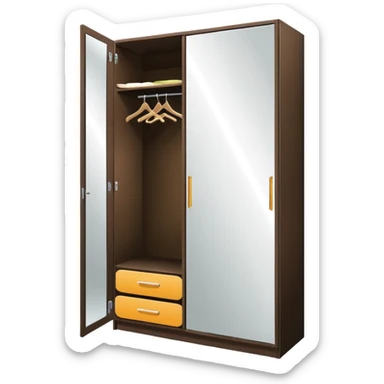wardrobe modern closed mirror door sticker