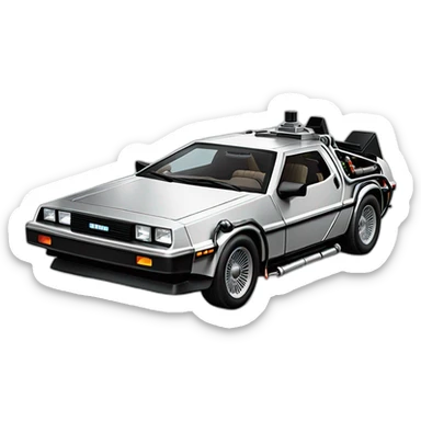 DeLorean Time Machine back to the future sticker