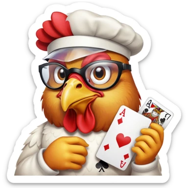 chicken gambling sticker