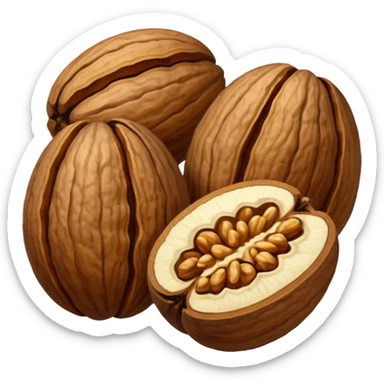 Walnut nuts sticker