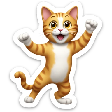 Dancing cat sticker