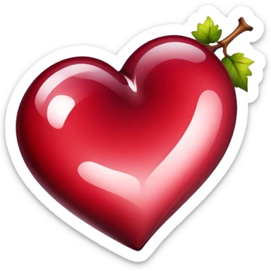 Winered heart sticker