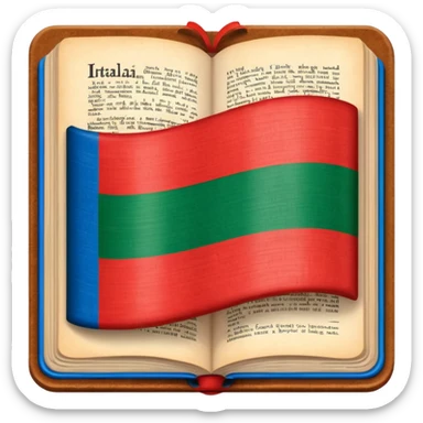 italian flag on dictionary sticker
