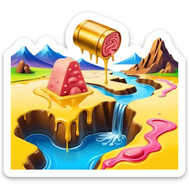 spam land surreal dali landscape sticker