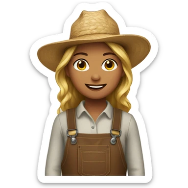 farmer girl sticker