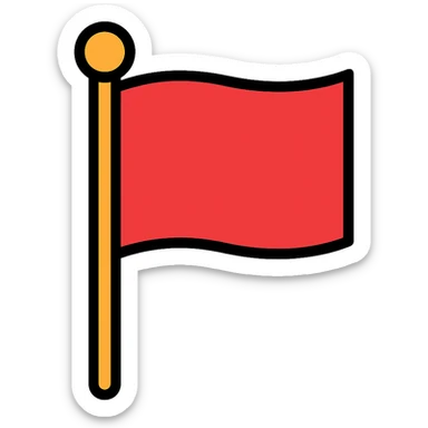 A flag, lineal color icon, black outlines sticker