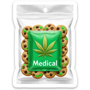 Weed pound baggie with the name medical cookies on it

 sticker