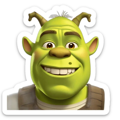 Shrek avec des oreilles sticker
