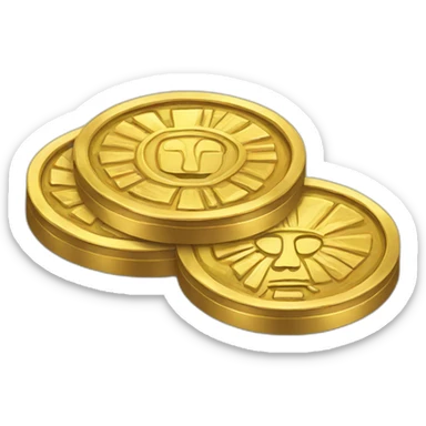 Aztec gold coins sticker