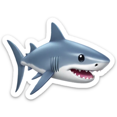 pink shark with a bow sticker