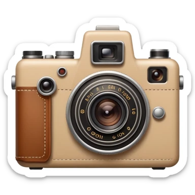 Appareil photo beige  sticker