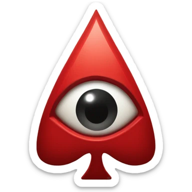 Red spades with eye in the middle sticker