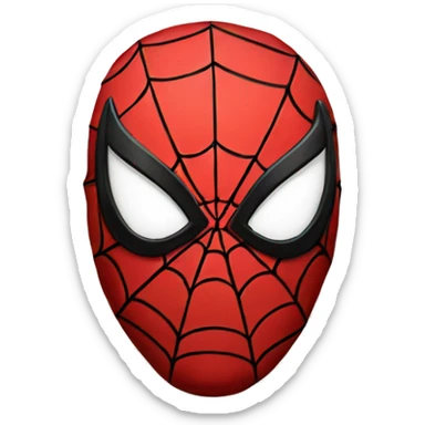 Spiderman mask on  sticker