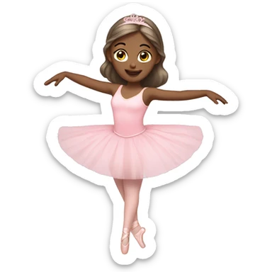 soft pink ballerina  sticker