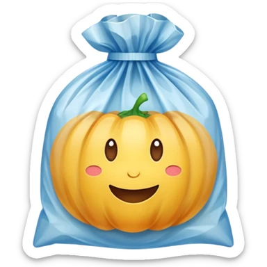 polythene grocery bag sticker