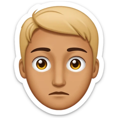 emoji between 😑 and 😳 sticker