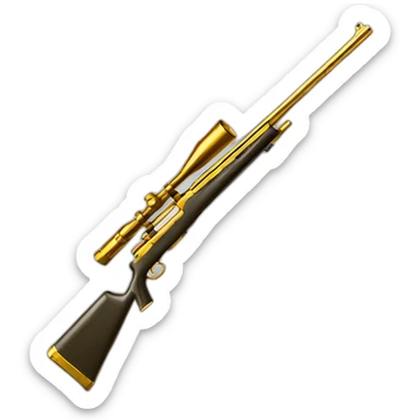 golden sniper rifle sticker
