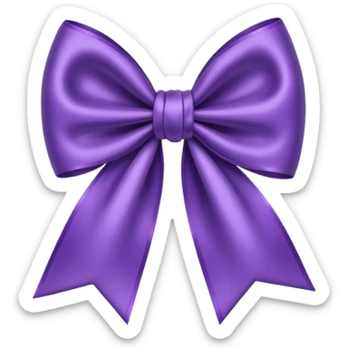 Purple bow sticker