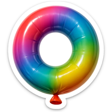 a donut in balloon style sticker