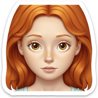 ginger freckled girl sticker