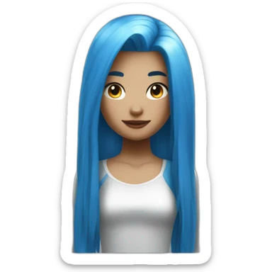 roblox girl with blue hair sticker