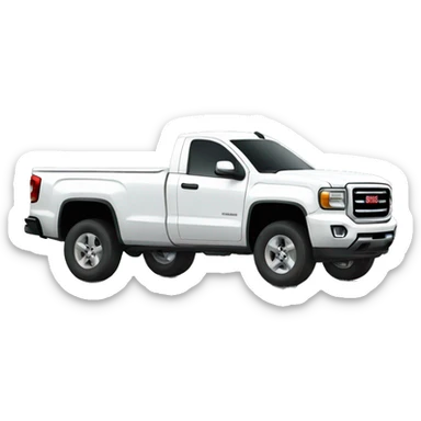 Driving a white gmc truck sticker