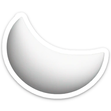 White half moon sticker