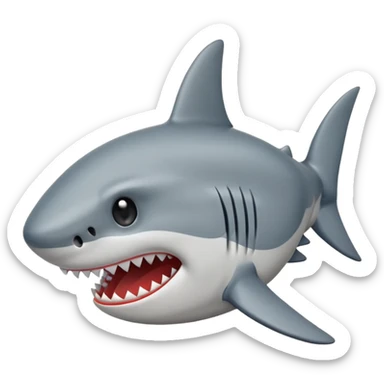 can you make me a shark emoji that’s sighing with a sweat mark sticker