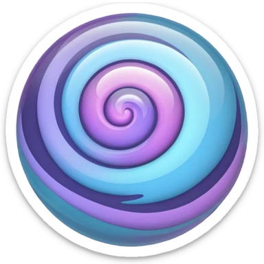 Create a glass orb or sphere with swirling colors that convey a magical and special feeling. Use soft, muted purples and blues, avoiding bright or neon tones, to create a calm and harmonious look. Keep it visually ap
 sticker