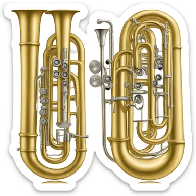 a clarinet tuba trombone sticker