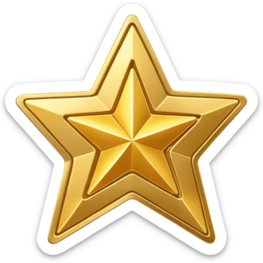 A cute 3D Stylized icon of Star Ticket Pass Iconfor game sticker