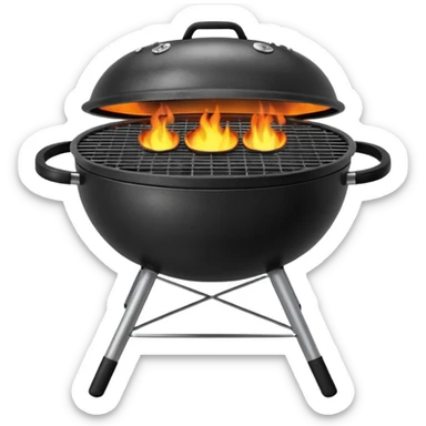 Grill – round charcoal or gas grill sticker