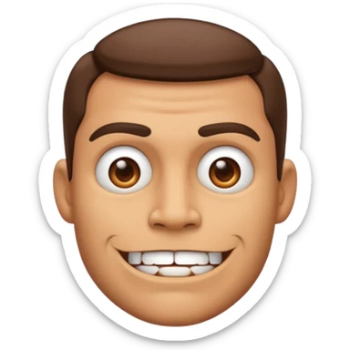 Make an emoji with a big jaw line and a alpha masculine look sticker