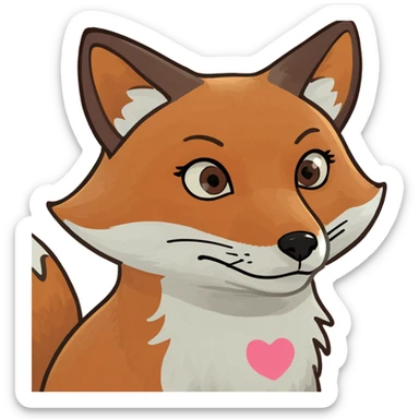 fox but make it’s eyes heart emojis  sticker