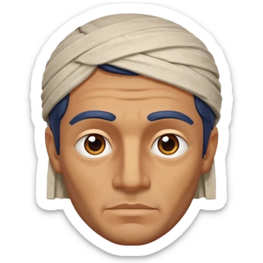 Male santoriny head sticker