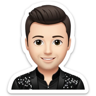 Mark Feehily from Westlife with black sequin outfit sticker