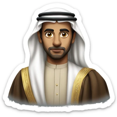photorealistic  Faisal King of Saudi Arabia serious sticker