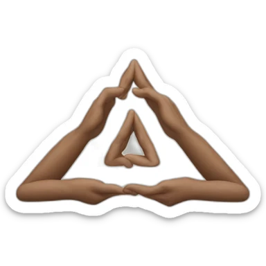 Triangle formed with fingers sticker