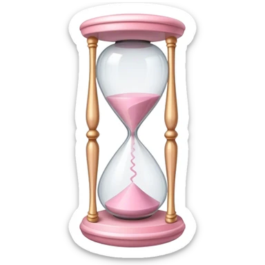 ampulheta rosa claro sticker