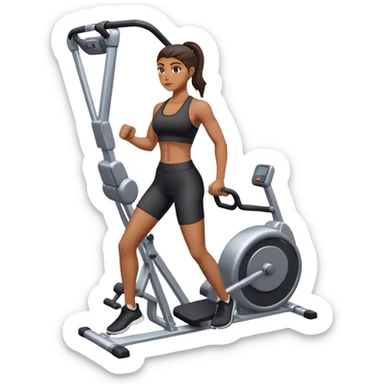 gym cable machine standing exercise sticker