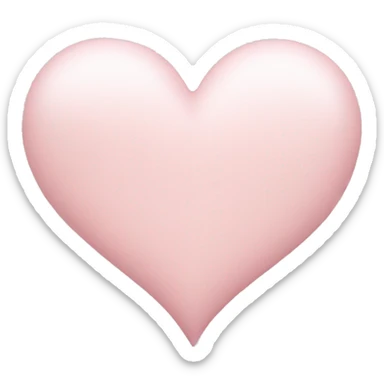 Pale Pink heart  sticker