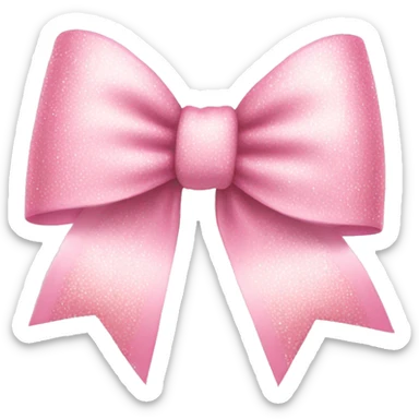 Light pink bow with sparkles  sticker
