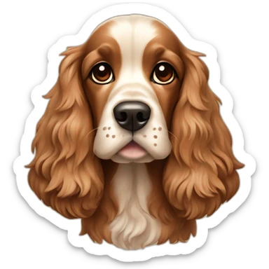 Dog cocker spaniel sticker